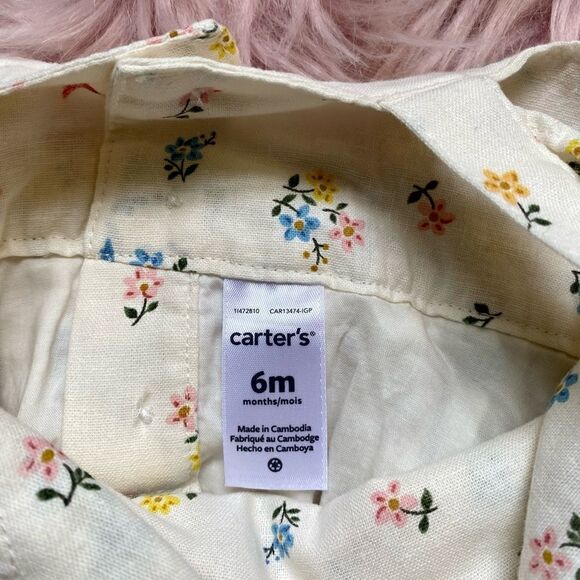 Carters 6 Month Baby Girl Floral Dress with Bloomers - Picture 3 of 6